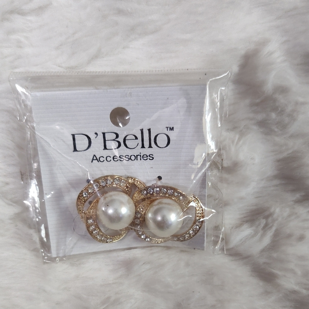 Gold and Silver Pearl Earrings